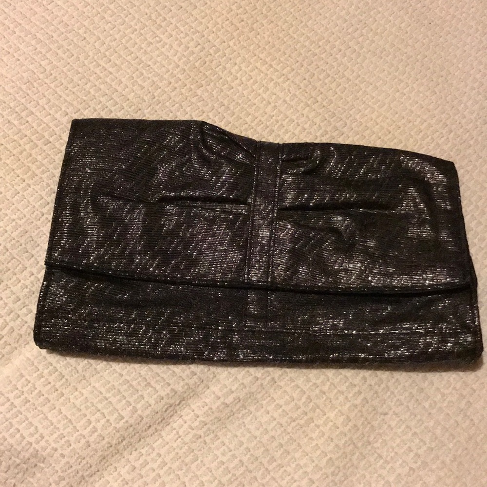Lancôme Silver Metallic Evening Clutch Makeup Bag
